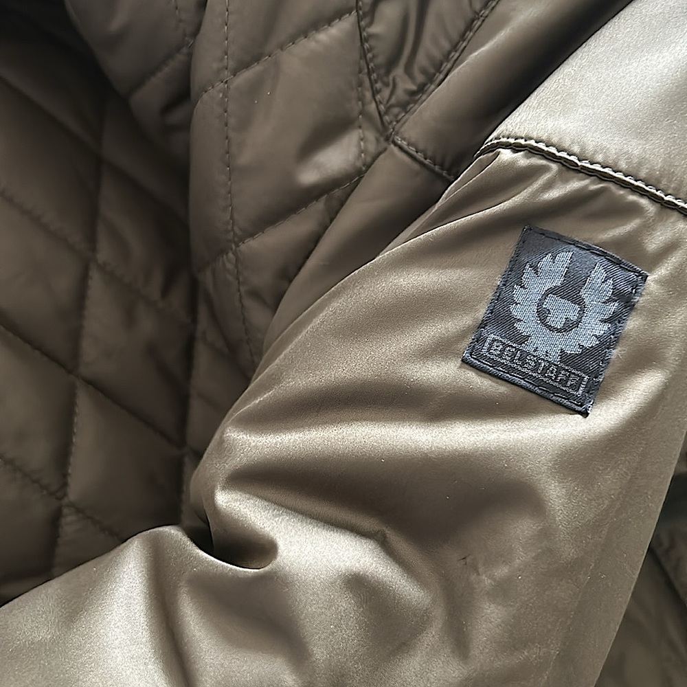 Belstaff Army Green Aynsley Diamond Quilted Jacket Coat **Sz 44/US Size L** 💚💚 - Picture 6 of 10